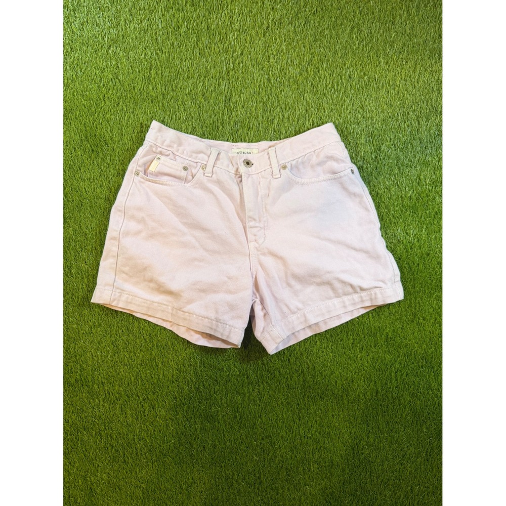Vintage Guess Jeans High Waisted Light purple Denim Shorts Size 28 Made in USA